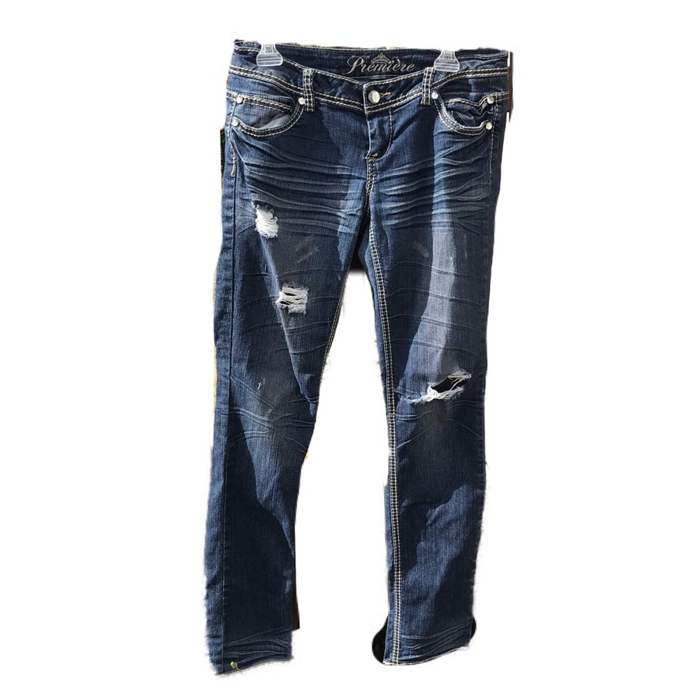 hecka cute distressed jeans
